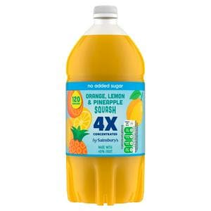 Sainsbury's Quadruple Strength Orange, Lemon & Pineapple Squash 1.5L