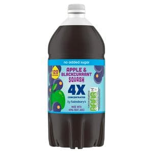 Sainsbury's Quadruple Strength Apple & Blackcurrant Squash 1.5L