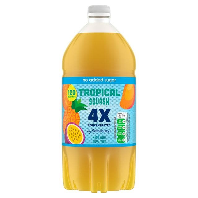 Sainsbury's Quadruple Strength Tropical Squash 1.5L - gallery image 1
