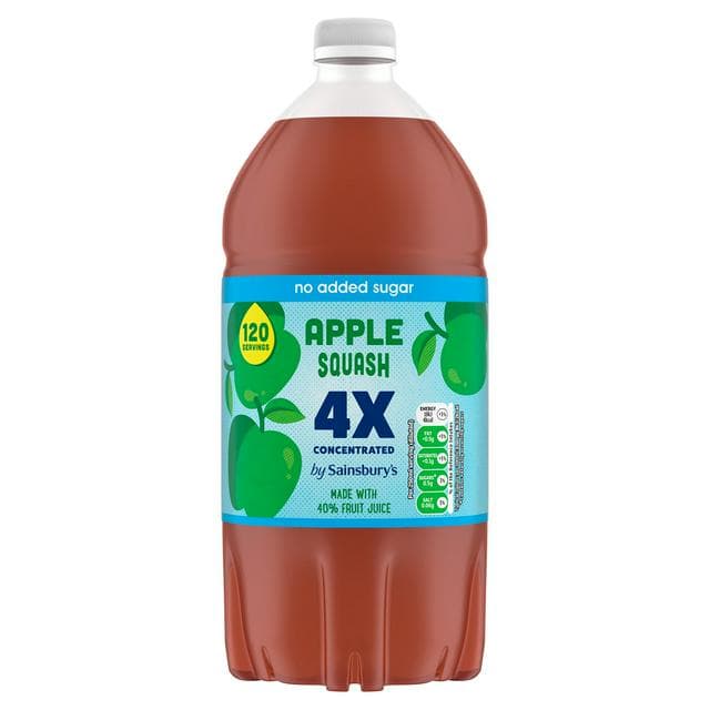 Sainsbury's Quadruple Strength Apple Squash 1.5L - gallery image 1