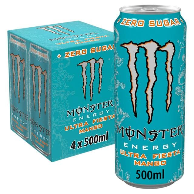 Monster Energy Drink Ultra Fiesta Mango 4x 500ml - gallery image 1