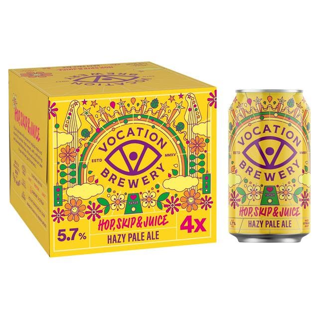 Vocation Brewery Hop, Skip & Juice Hazy Pale Ale 4 x 330ml - gallery image 1