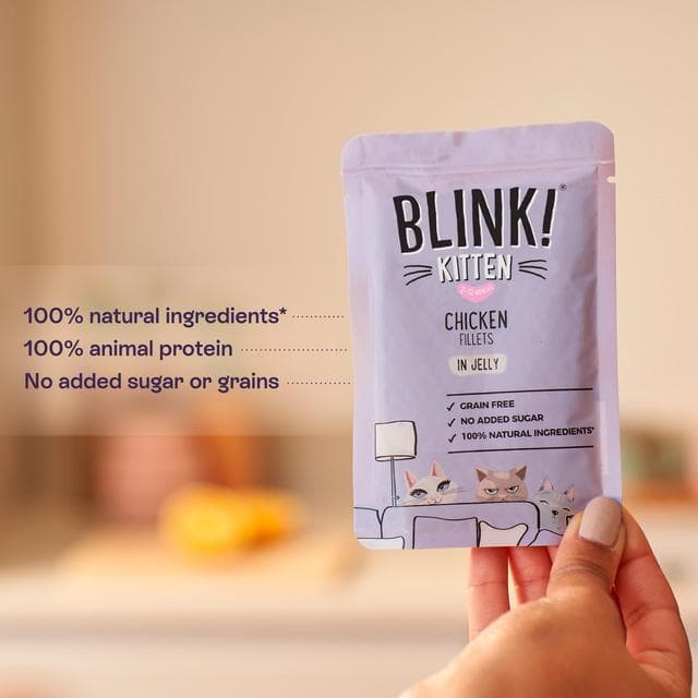 Blink! Chicken & Fish Selection in Jelly 2-12 Months Wet Kitten Food 8 x 85g - gallery image 2