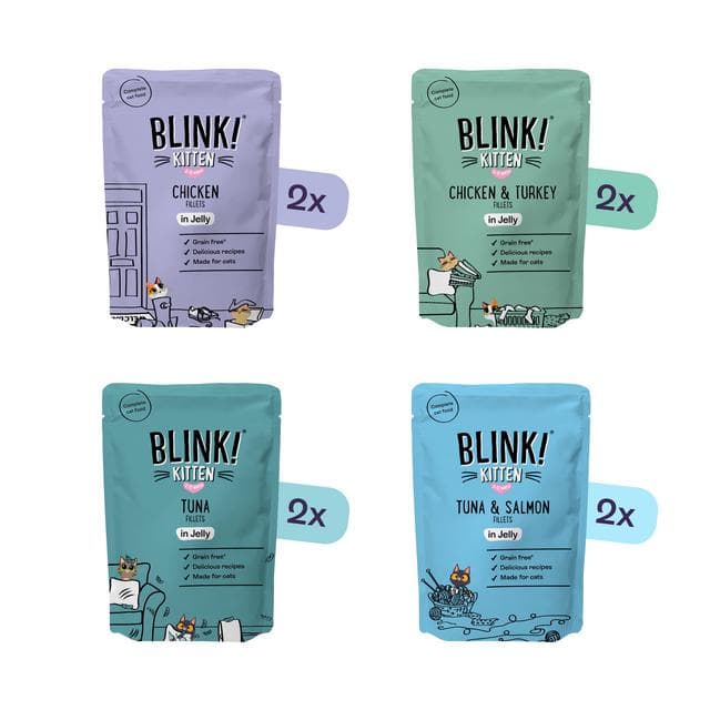 Blink! Chicken & Fish Selection in Jelly 2-12 Months Wet Kitten Food 8 x 85g - gallery image 4