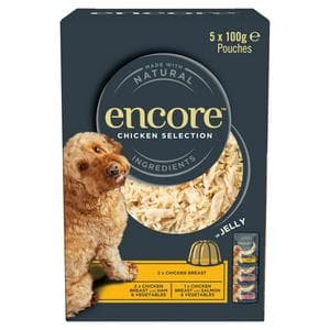 Encore Chicken Selection in Jelly Dog Food 5x100g