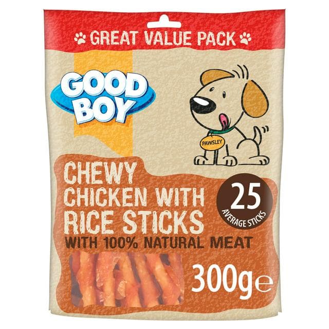 Good Boy Chewy Chicken with Rice Sticks 300g - gallery image 1