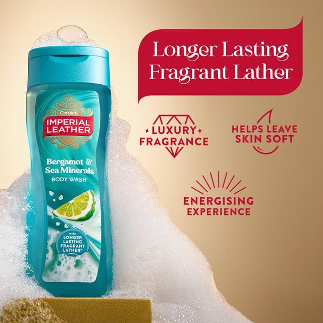 Imperial Leather 235ml Bergamot & Sea Salt Energising Body Wash - gallery image 2