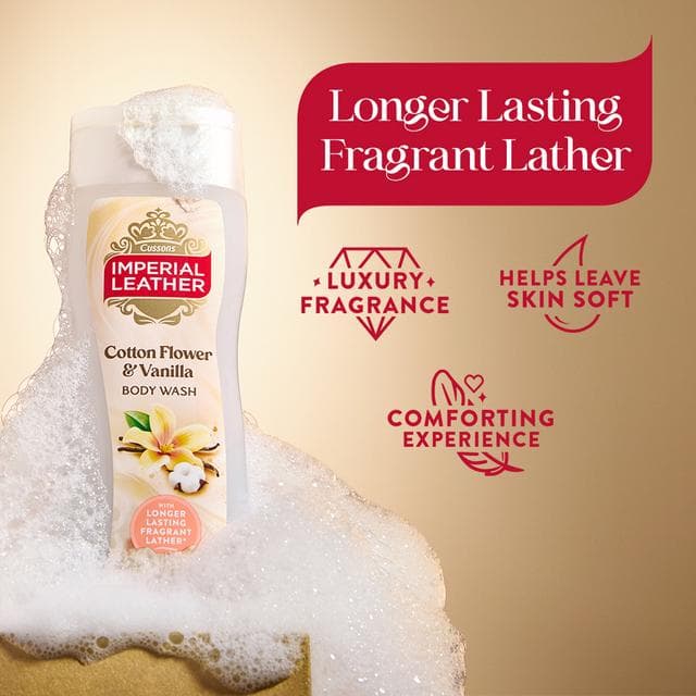 Imperial Leather 235ml Cotton Flower & Vanilla Body Wash - gallery image 2
