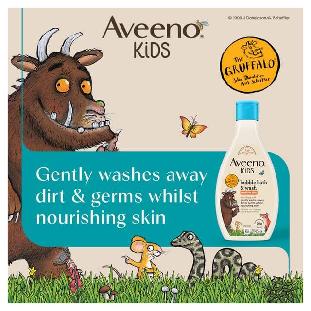 Aveeno Kids Bubble Bath & Wash with Soothing Oat Extract 250ml - gallery image 3