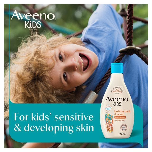 Aveeno Kids Bubble Bath & Wash with Soothing Oat Extract 250ml - gallery image 5