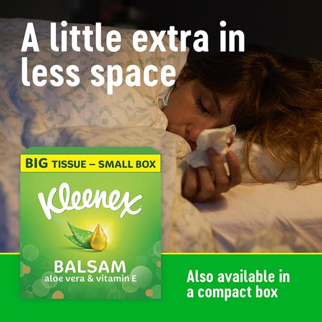 Kleenex Balsam Extra Large Tissues Single Compact Box 40 Sheets - gallery image 6