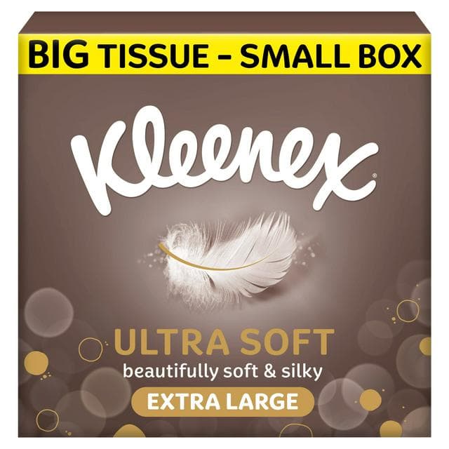 Kleenex Ultra Soft Extra Large Tissues Single Compact Box 40 Sheets - gallery image 1
