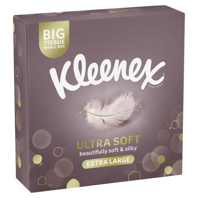 Kleenex Ultra Soft Extra Large Tissues Single Compact Box 40 Sheets - gallery image 2