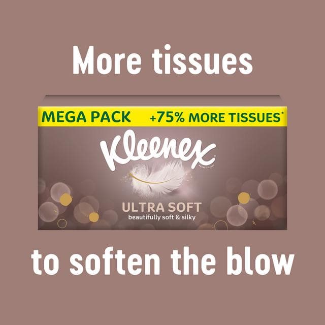 Kleenex Ultra Soft Extra Large Tissues Single Compact Box 40 Sheets - gallery image 3