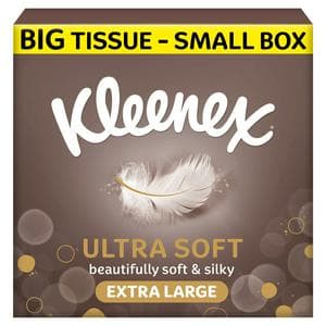 Kleenex Ultra Soft Extra Large Tissues Single Compact Box 40 Sheets