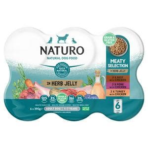 Naturo Natural Pet Food Herb Jelly Adult Dog Food 1 to 7 Years 6x390g