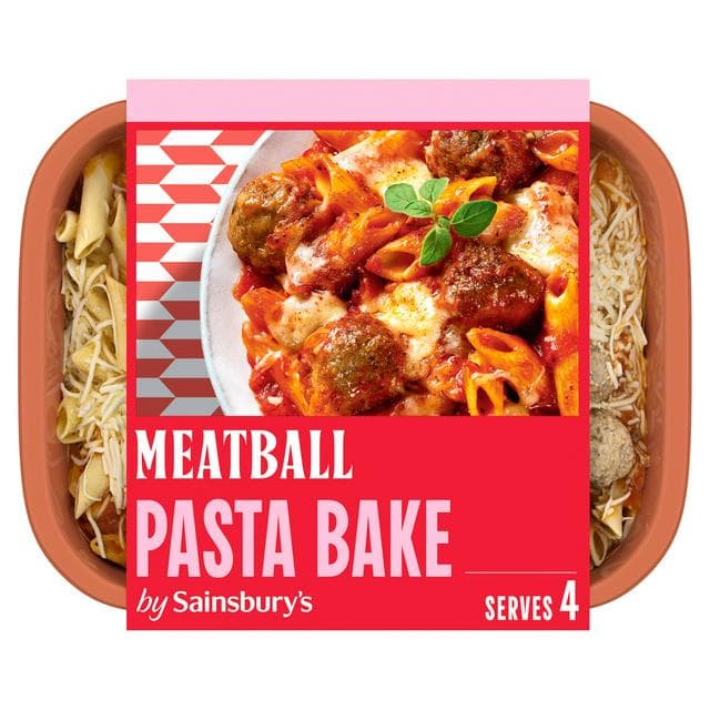 Sainsbury's Meatball Pasta Bake Ready Meal For 4 1.5kg - gallery image 1
