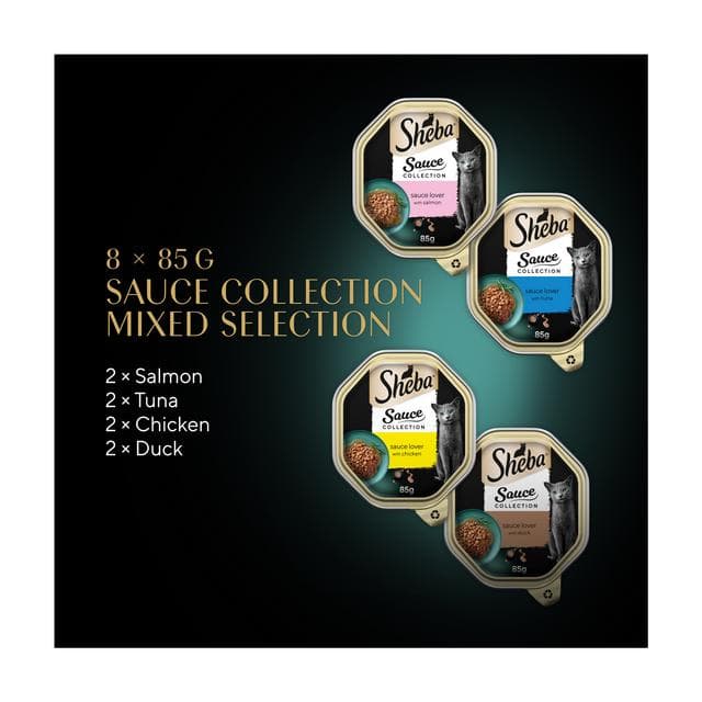 Sheba Sauce 8 x 85g Lover Mixed Collection in Gravy Wet Cat Food Trays - gallery image 5