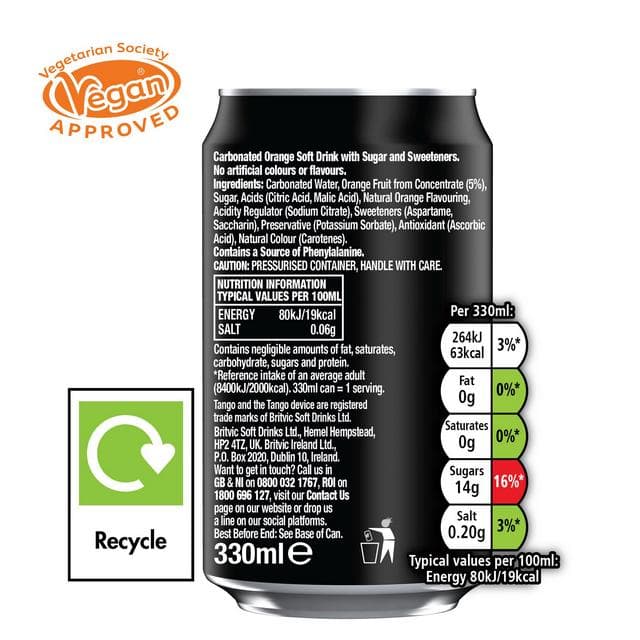 Tango Orange Original Can 24x330ml - gallery image 2