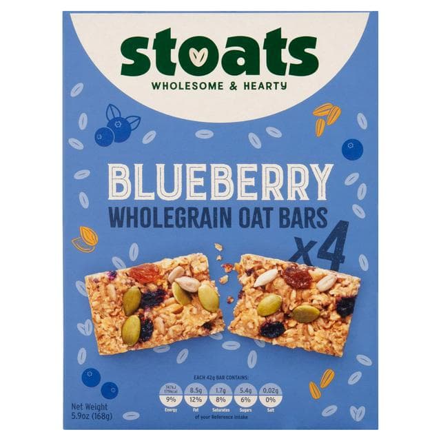 Stoats Blueberry & Honey Porridge Oat Bars 4x42g - gallery image 1