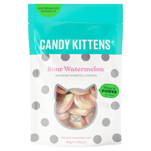 Candy Kittens Sour Watermelon Gourmet Sweets 140g - gallery image 1