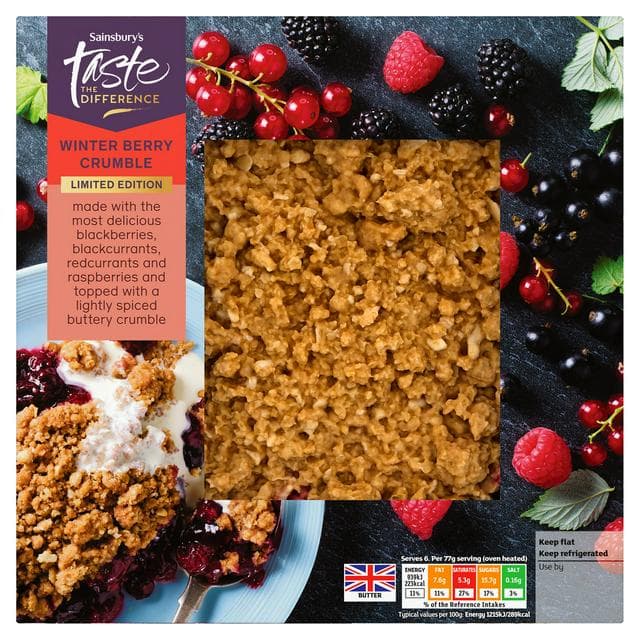 Sainsbury's 500g Winter Berry Crumble, Taste the Difference, Limited Edition - gallery image 1
