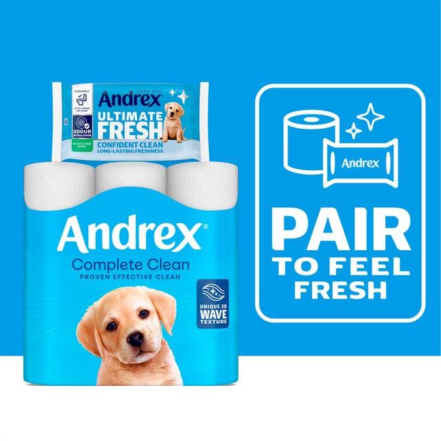 Andrex Ultimate Fresh Flushable Odour Control Moist Toilet Tissue Wipes Single Pack x36 - gallery image 5