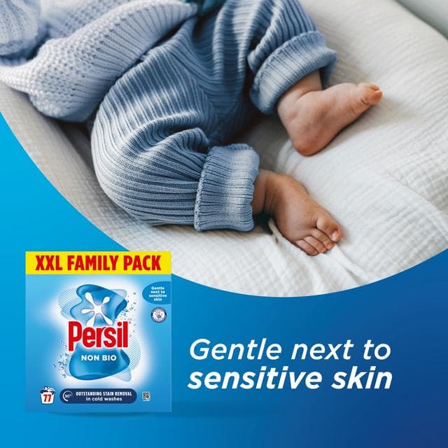 Persil Non Bio 77 washes Sensitive Laundry Washing Powder XXL Family Pack 3.85kg - gallery image 2