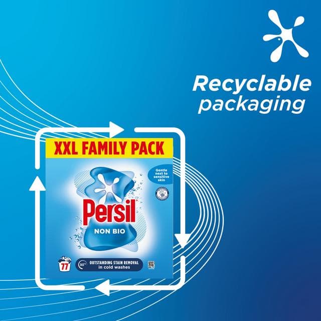 Persil Non Bio 77 washes Sensitive Laundry Washing Powder XXL Family Pack 3.85kg - gallery image 5