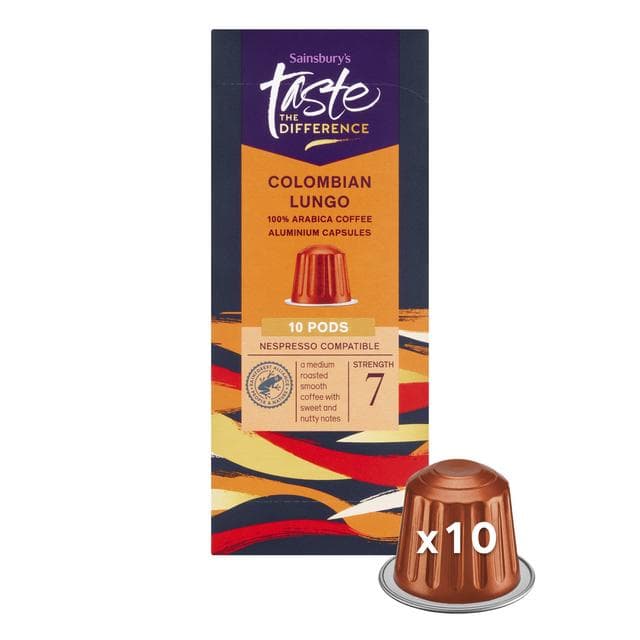 Sainsbury's Colombian Lungo, Taste the Difference x10 52g - gallery image 2