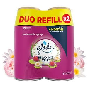 Glade Automatic Spray Air Freshener Twin Refills Relaxing Zen 2x269ml