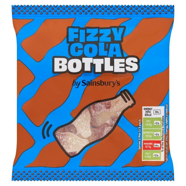 Sainsbury's Fizzy Cola Bottles 70g - gallery image 1