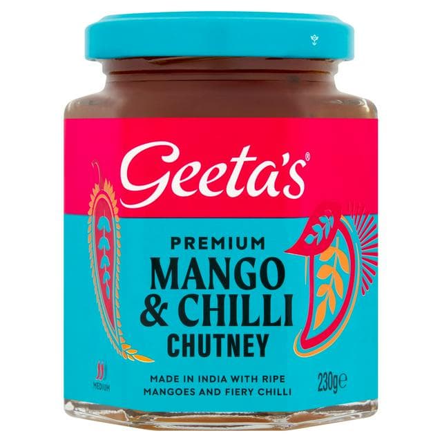 Geeta's Premium Mango & Chilli Chutney Hot 230g - gallery image 1