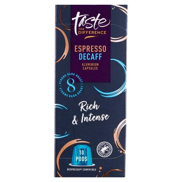 Sainsbury's Espresso Decaff Pods, Taste the Difference x10 52g - gallery image 1