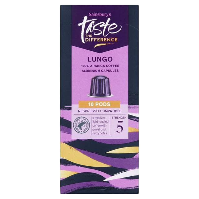 Sainsbury's Lungo Pods, Taste the Difference x10 52g - gallery image 1