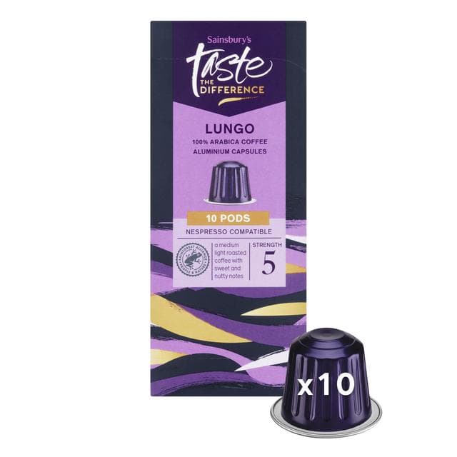 Sainsbury's Lungo Pods, Taste the Difference x10 52g - gallery image 2