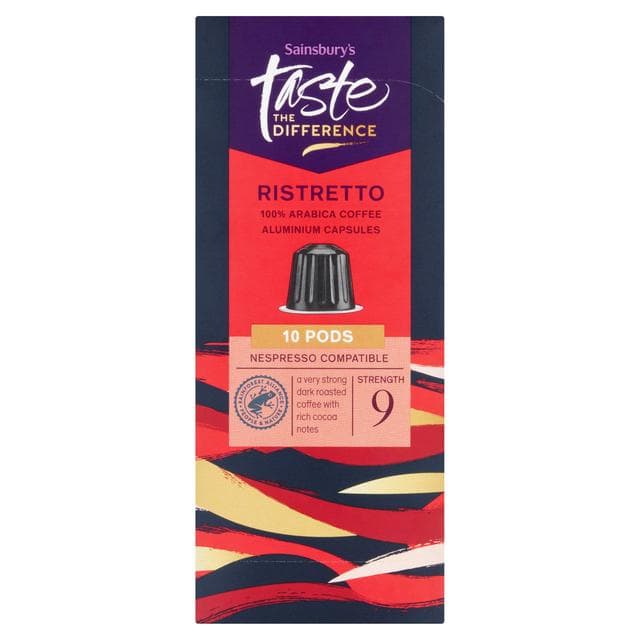 Sainsbury's Ristretto Pods, Taste the Difference x10 52g - gallery image 1