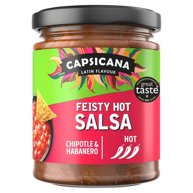 Capsicana Full On Feisty Hot Chipotle & Habanero Salsa 285g - gallery image 1