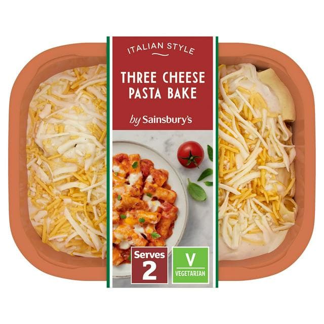Sainsbury's Three Cheese Pasta Bake Ready Meal For 2 750g - gallery image 1
