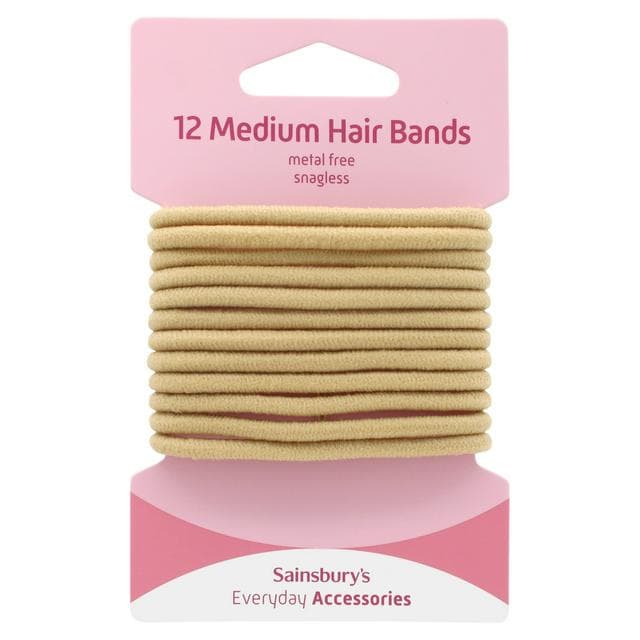 Sainsbury's Accessories Medium Blonde Hair Bands x12 - gallery image 1