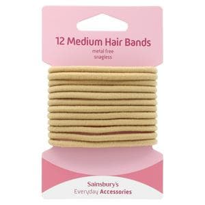 Sainsbury's Accessories Medium Blonde Hair Bands x12
