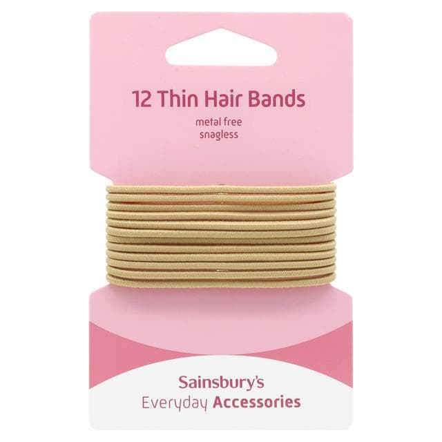 Sainsbury's Accessories Thin Blonde Hair Bands x12 - gallery image 1