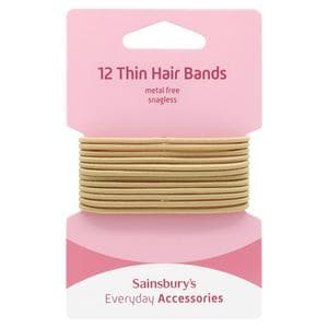 Sainsbury's Accessories Thin Blonde Hair Bands x12