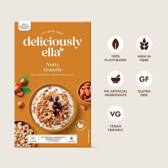 Deliciously Ella 380g Nutty Granola Breakfast Cereal - gallery image 2