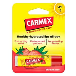 Carmex Strawberry Lip Balm Stick SPF 15 4.25g