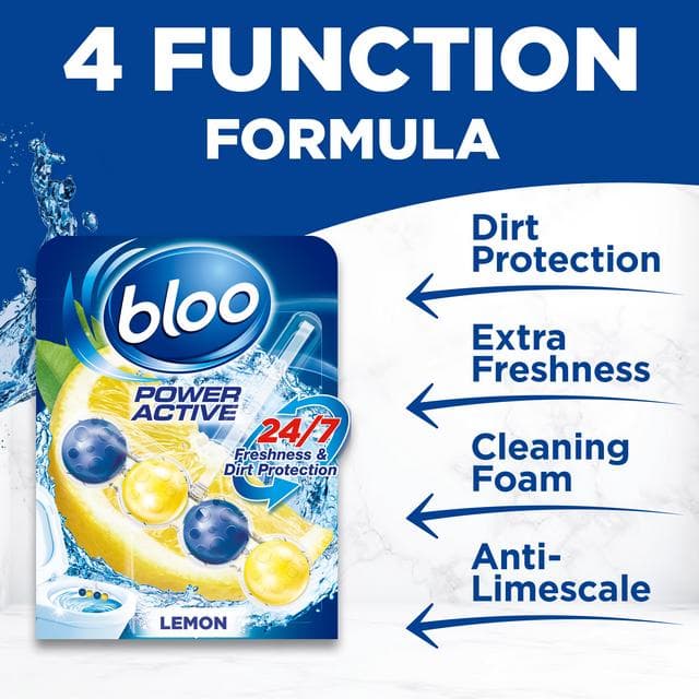 Bloo Power Active Lemon Rim Blocks 2x50g - gallery image 2