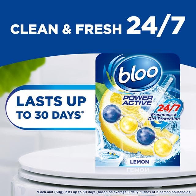 Bloo Power Active Lemon Rim Blocks 2x50g - gallery image 6