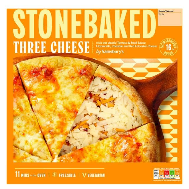 Sainsbury's Stonebaked Three Cheese 265g - gallery image 1