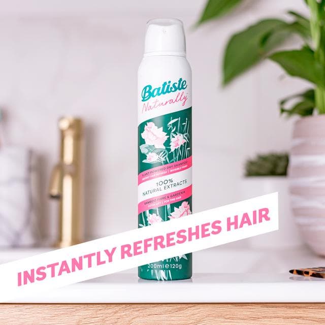 Batiste Naturally Dry Shampoo Bamboo Fibre & Gardenia 200ml - gallery image 2