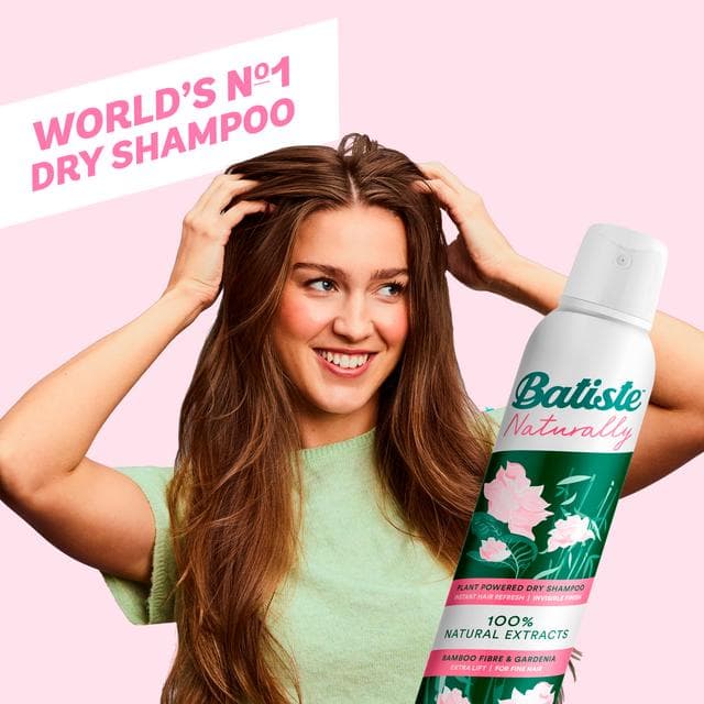 Batiste Naturally Dry Shampoo Bamboo Fibre & Gardenia 200ml - gallery image 5